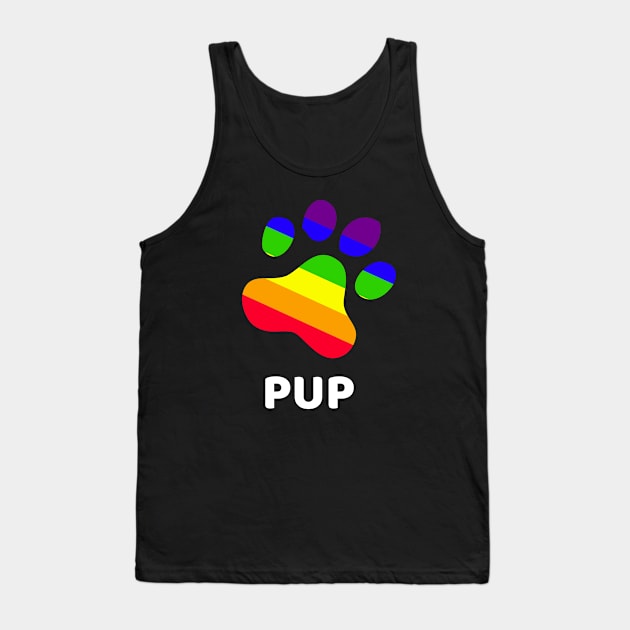 Rainbow Pup Paw Tank Top by StandProud